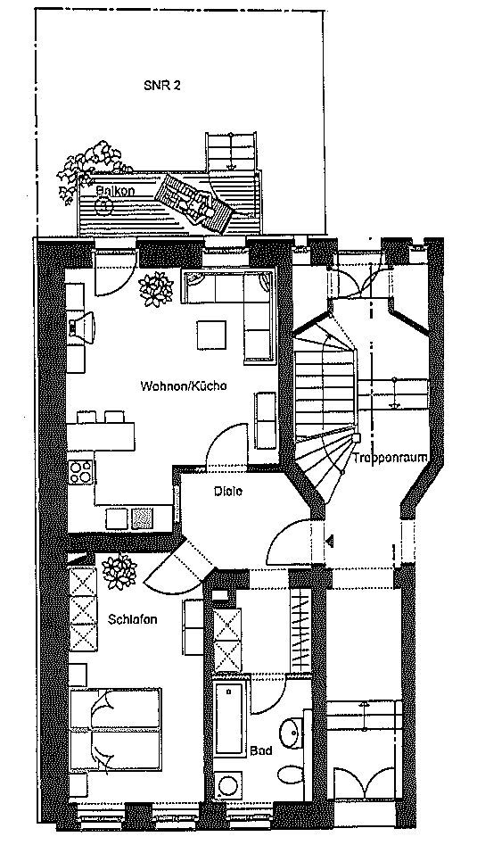 Grundriss Erdgeschosswohnung Leipzig