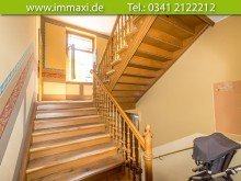 Treppenhaus GOHLIS S�D + 1 RAUM WOHNUNG + VERMIETET +  PARKETT + KLEINER BALKON