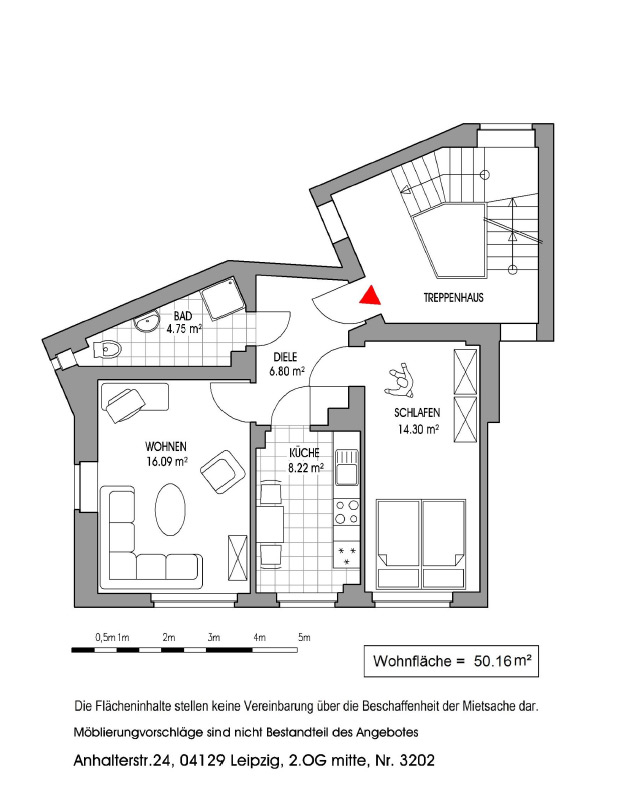Grundriss Etagenwohnung Leipzig