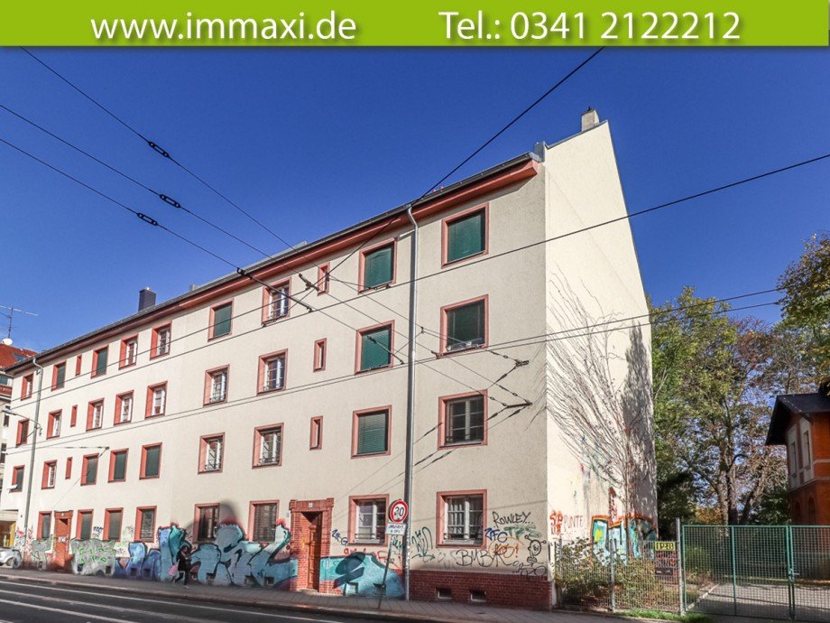 Hausansicht Vorderseite Erdgeschosswohnung Leipzig
