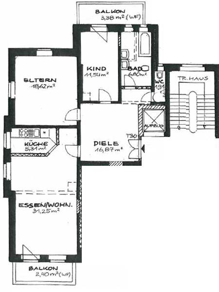 Grundriss Etagenwohnung Leipzig