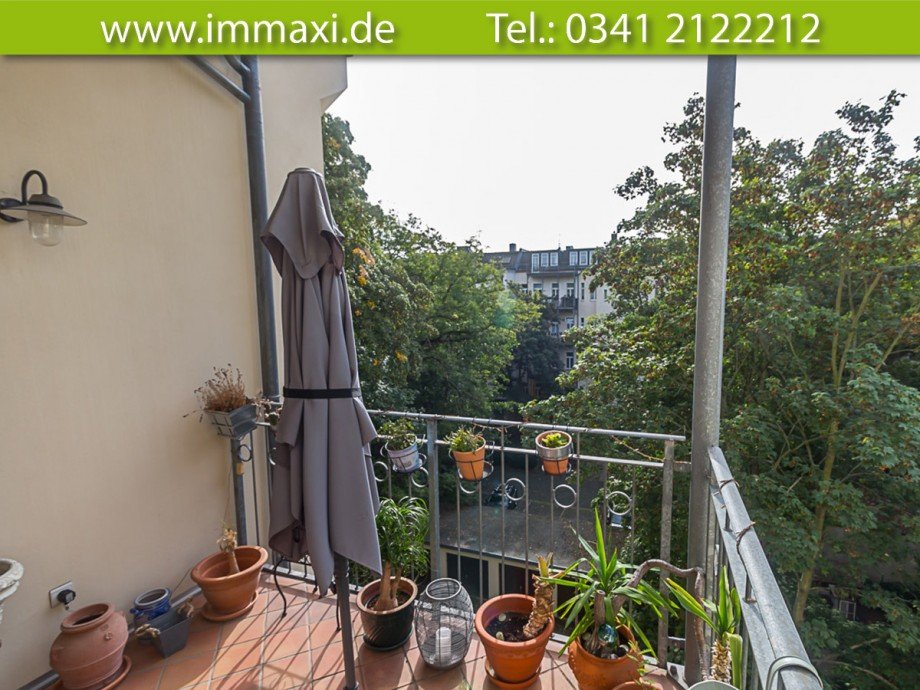 sonniger-Balkon---S�dseite Etagenwohnung Leipzig-Waldstra�enviertel