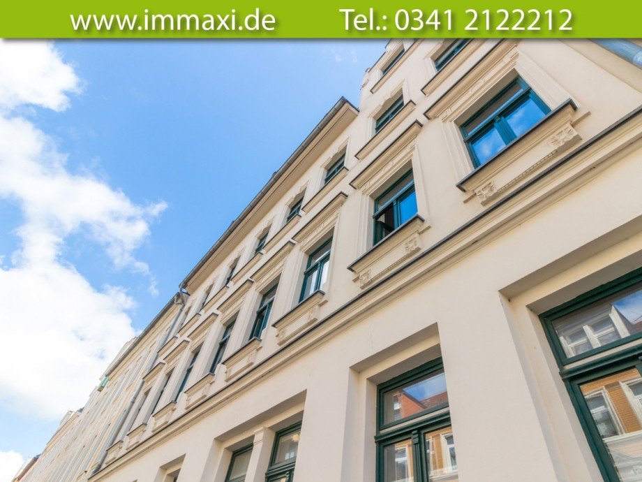 Fassade-Vorderseite-Stra�enseite Etagenwohnung Leipzig