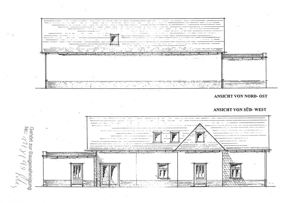 Hausansciht-Zeichnung-(2) Einfamilienhaus L�tzen / Michlitz