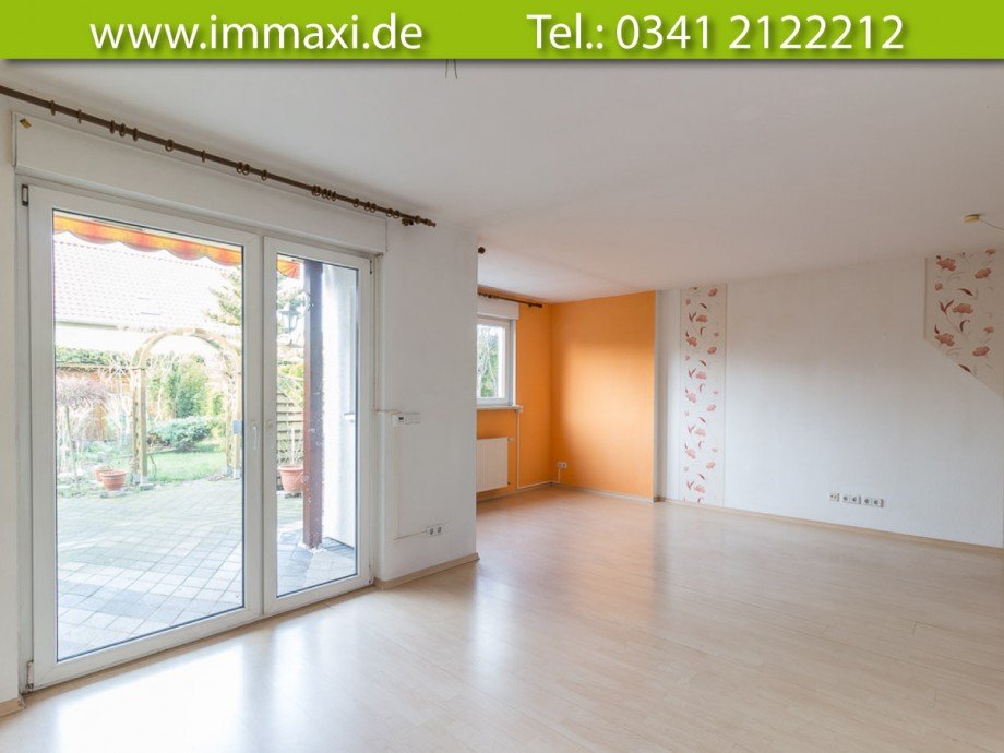 Wohnzimmer-2 Reihenmittelhaus Leipzig