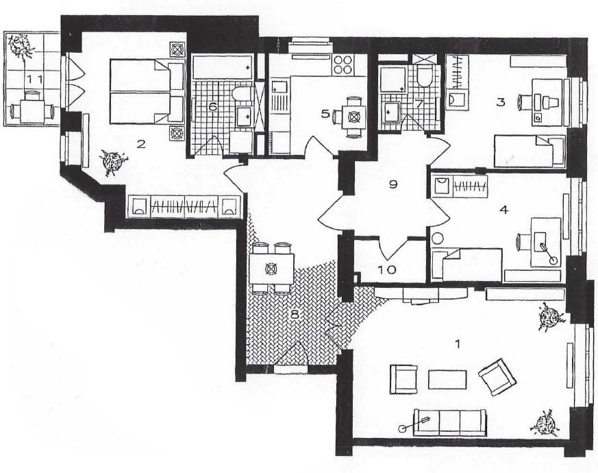 Grundriss Etagenwohnung Leipzig