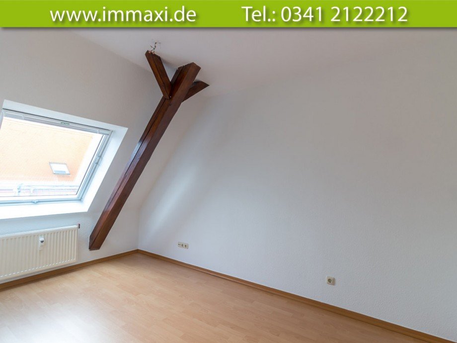 Schlafzimmer Beispiel Referenzwohnung Dachgeschosswohnung Leipzig