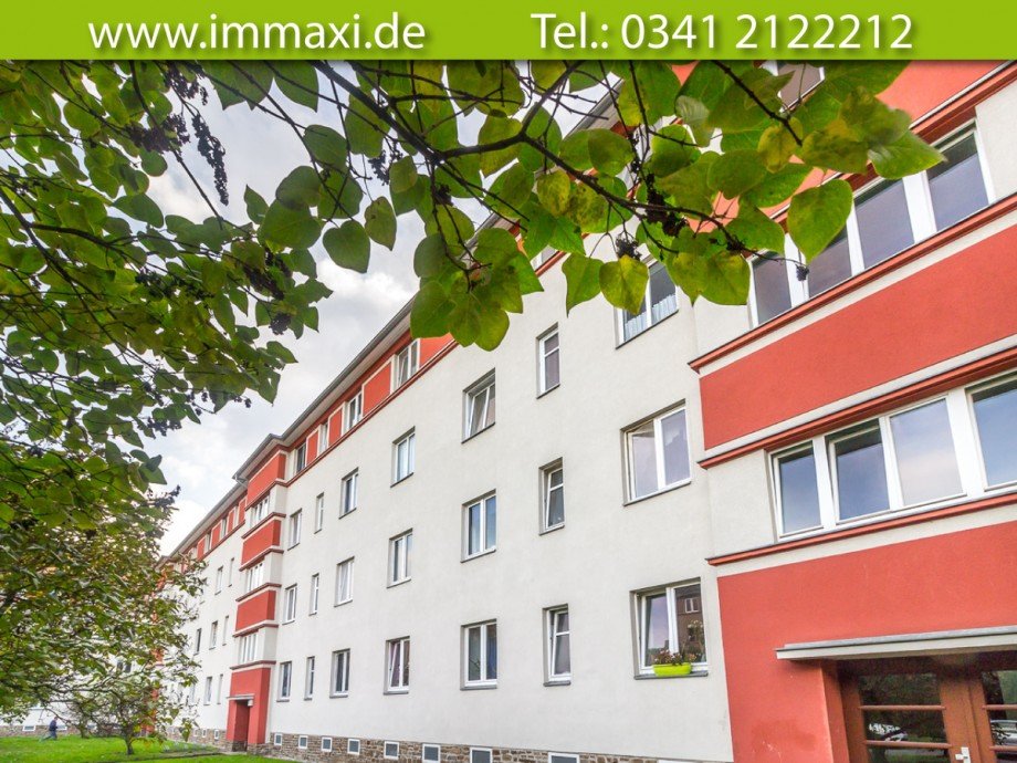 Hausansicht-vorn-Eigentumswohnung-Fliederhof-Leipzig Etagenwohnung Leipzig