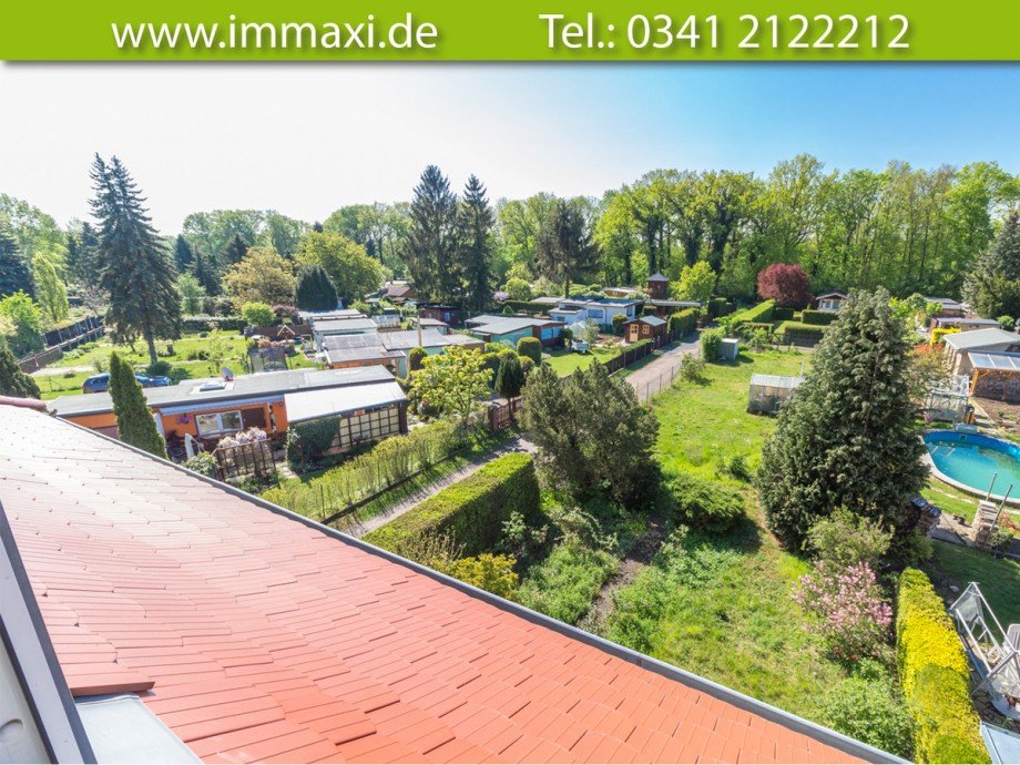 Ausblick-Dachboden-S�dseite Doppelhaush�lfte Leipzig