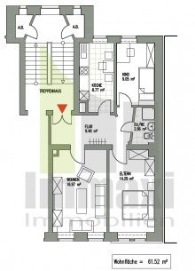 Grundriss PLAGWITZ + 3 ZIMMER WOHNUNG + NEU SANIERT + AB SOFORT