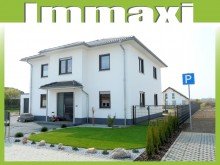 Vorderansicht (5) KROSTITZ + EINFAMILIENHAUS ZUM KAUF + NEUWERTIG + NIEDRIGENERGIE