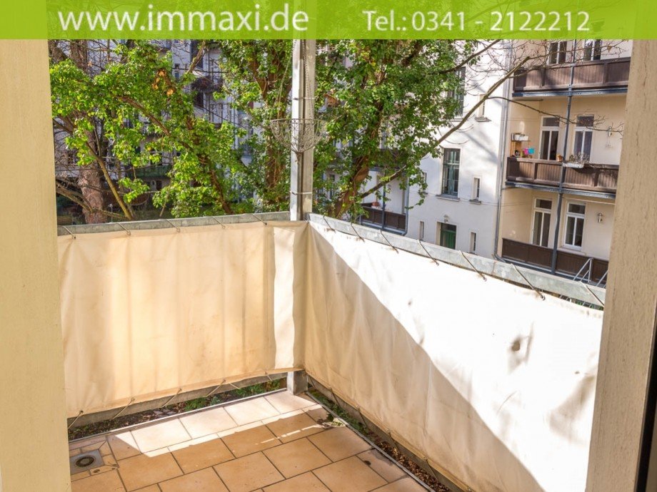 Balkon Beispiel Erdgeschosswohnung Leipzig