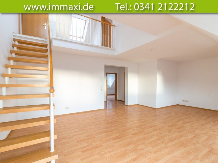 Wohnbereich-und-2-Ebene Dachgeschosswohnung Leipzig