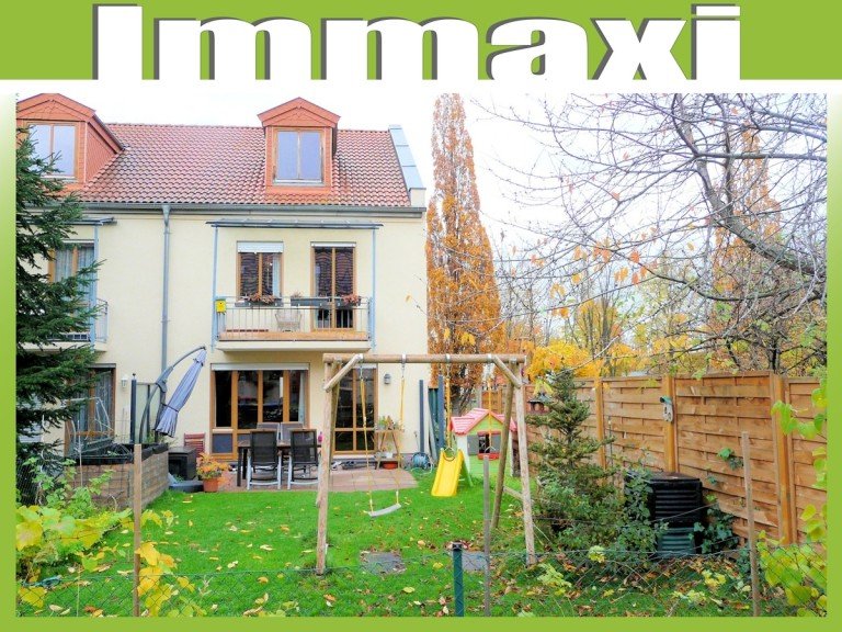 Hinteransicht (2) Taucha Reiheneckhaus TAUCHA + REIHENENDHAUS ZUR MIETE + 4 ZIMMER + STELLPLATZ + KLEINER GARTEN