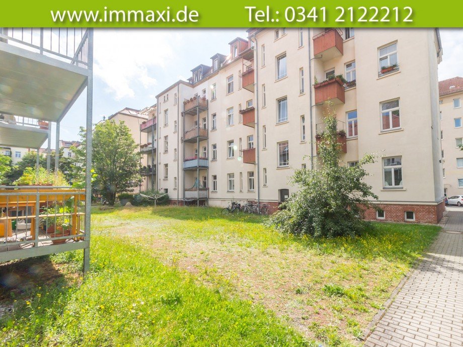 Hausansicht-R�ckseite Etagenwohnung Leipzig