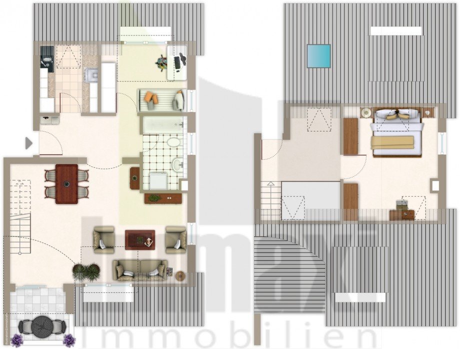 Grundriss Dachgeschosswohnung Leipzig