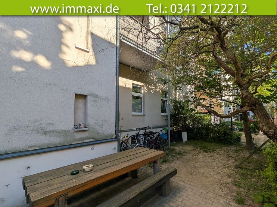 Hinterhof-Haus-R�ckseite Etagenwohnung Leipzig