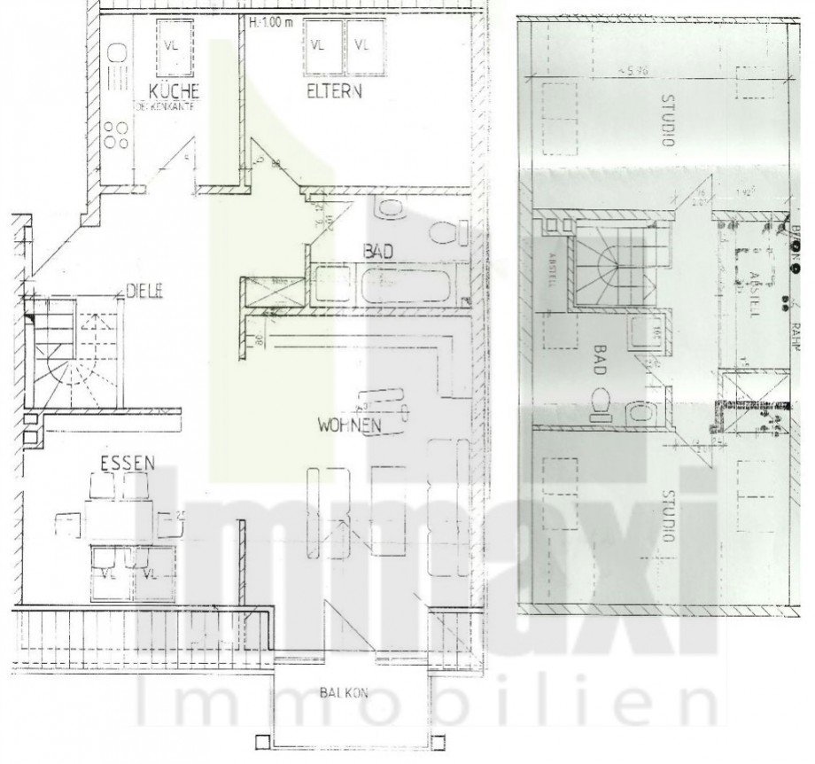 Grundriss Dachgeschosswohnung Leipzig