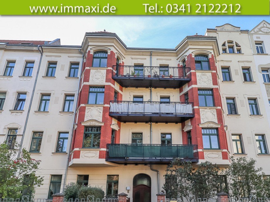 Hausansicht Vorderseite Etagenwohnung Leipzig