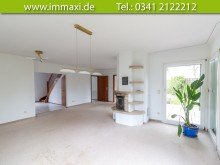 Wohnzimmer-(3) MARKKLEEBERG + EINFAMILIENHAUS ZUM KAUF MIT GARAGE UND KAMIN