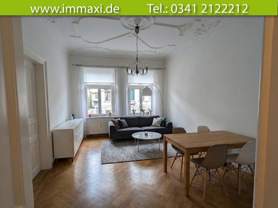 Wohnzimmer Erdgeschosswohnung Leipzig