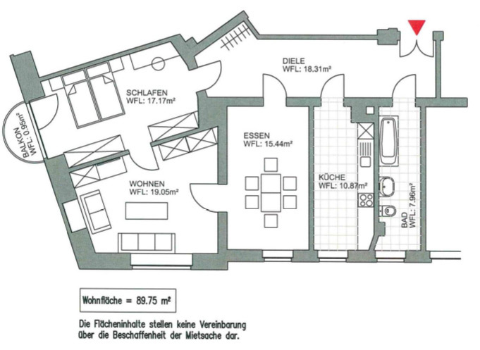 Grundriss Etagenwohnung Leipzig