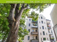 Hausansicht-R�ckseite-(2) LEUTZSCH + 3 RAUM WOHNUNG + BALKON + VERMIETET + SANIERT 2008