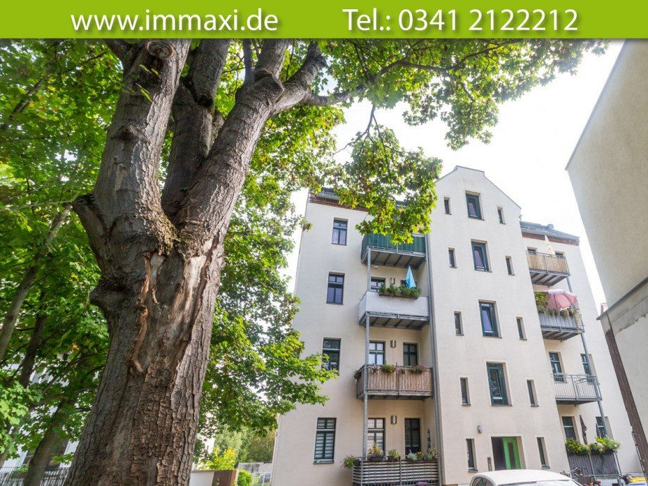 Hausansicht-R�ckseite-(2) Etagenwohnung Leipzig