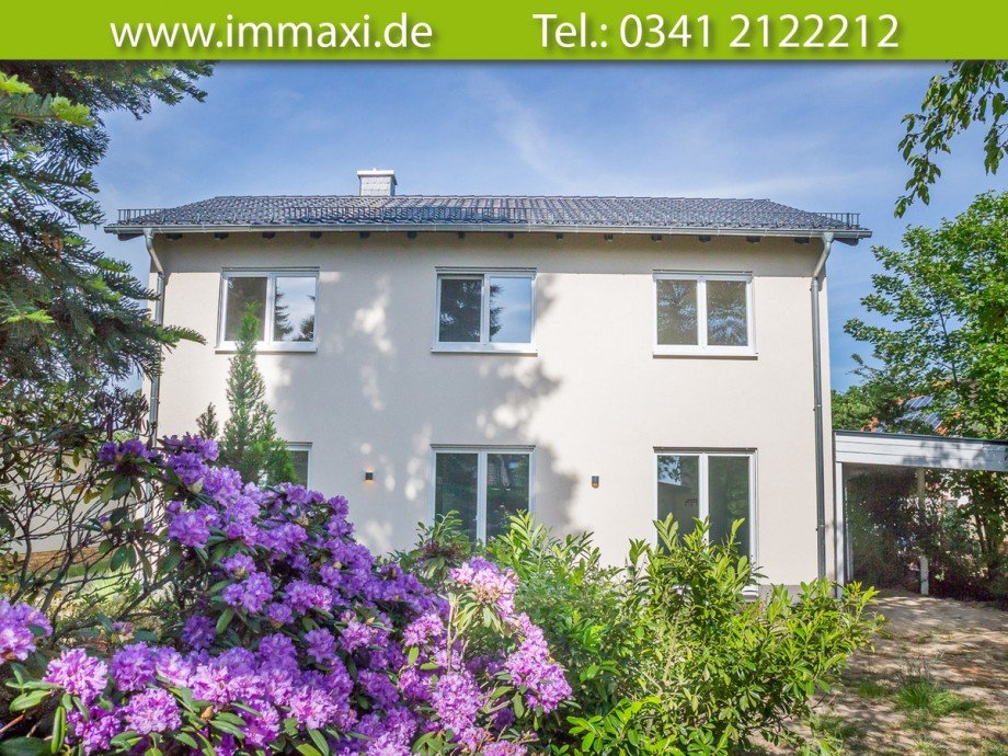 Hausansicht-Gartenseite Einfamilienhaus Leipzig
