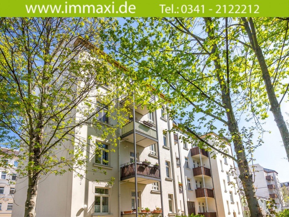 R�ckansicht (1) Etagenwohnung Leipzig