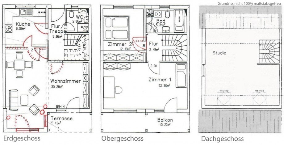 Grundriss Reihenmittelhaus Leipzig