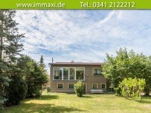 Hausansicht-Gartenseite MARKKLEEBERG + EINFAMILIENHAUS MIT GROSSEM GRUNDST�CK