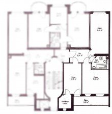 Grundriss 2 RAUM WOHNUNG GOHLIS + TOP LAGE + AUFZUG + DIREKT AM PARK