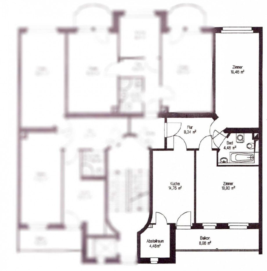 Grundriss Etagenwohnung Leipzig