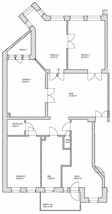 Grundriss Etagenwohnung Leipzig
