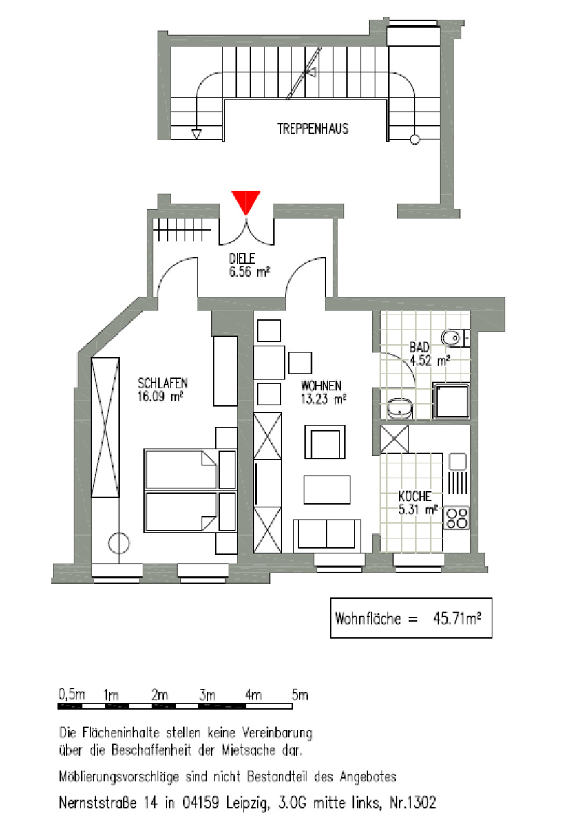 Grundriss Etagenwohnung Leipzig