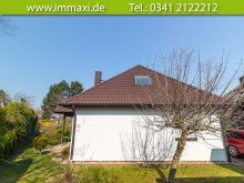 Hausansicht-R�ckseite MARKKLEEBERG + EINFAMILIENHAUS ZUM KAUF MIT GARAGE UND KAMIN
