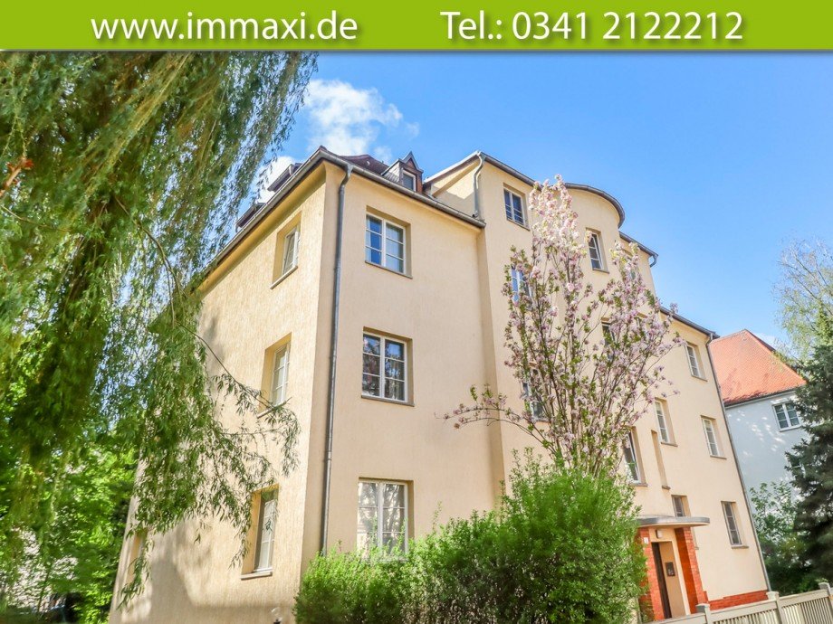 Hausansicht-Stra�enseite Etagenwohnung Leipzig