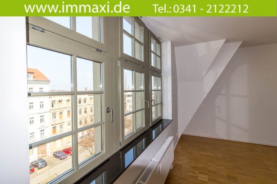 Wohnzimmer (2) Dachgeschosswohnung Leipzig