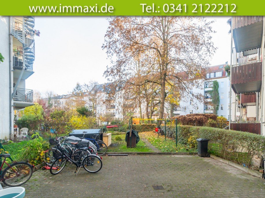 Hofansicht Etagenwohnung Leipzig