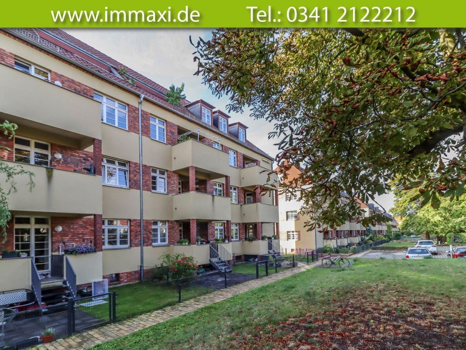 Hausansicht-R�ckseite Etagenwohnung Leipzig