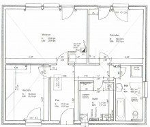 Grundriss SCH�NAU + EINFAMILIENHAUS ZUM KAUF + 3 ZIMMER + KAMIN