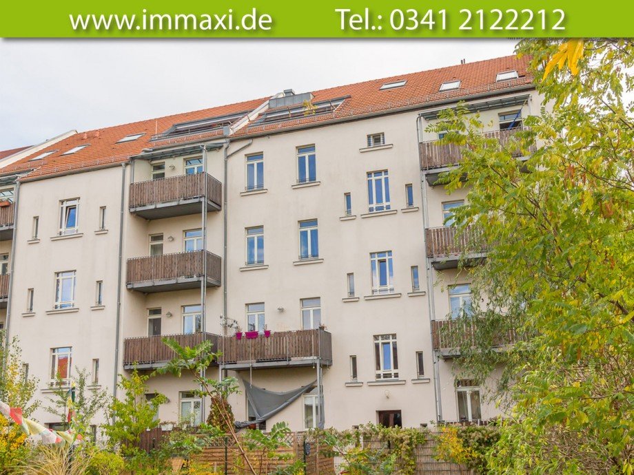 R�ckansicht-Eigentumswohnung-Lindenau-Leipzig Erdgeschosswohnung Leipzig