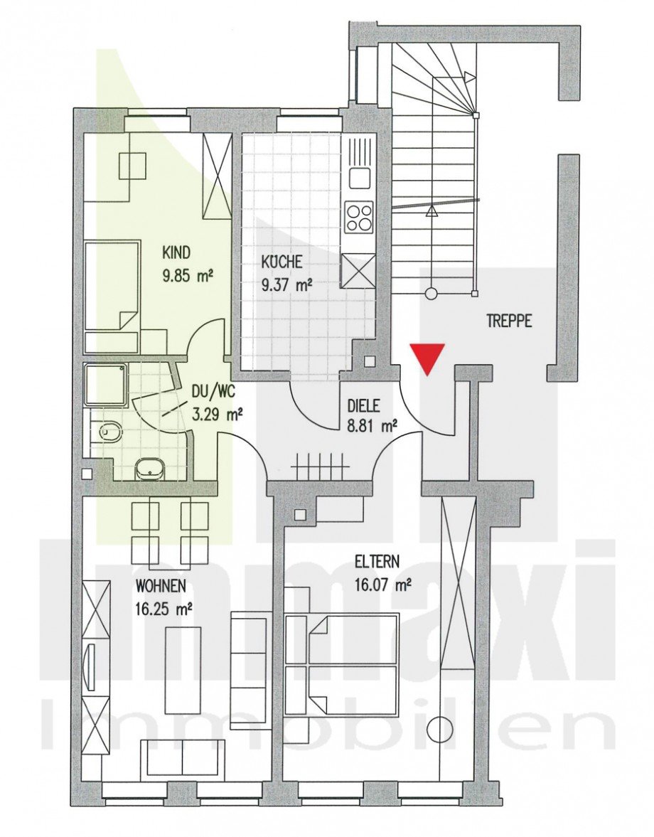 Grundriss Etagenwohnung Leipzig-M�ckern