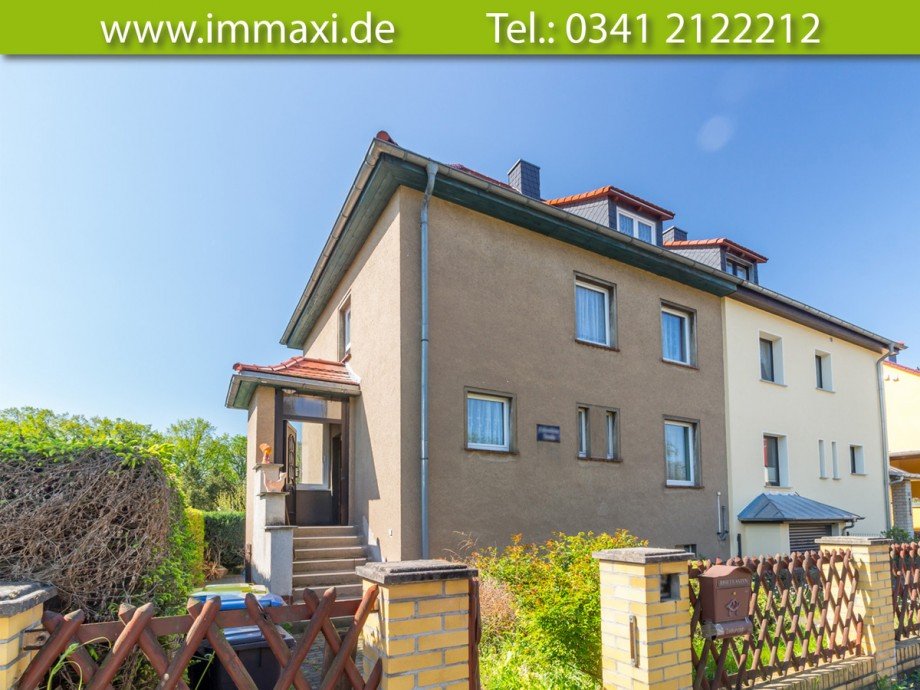 Hausansicht-Stra�enseite Doppelhaush�lfte Leipzig