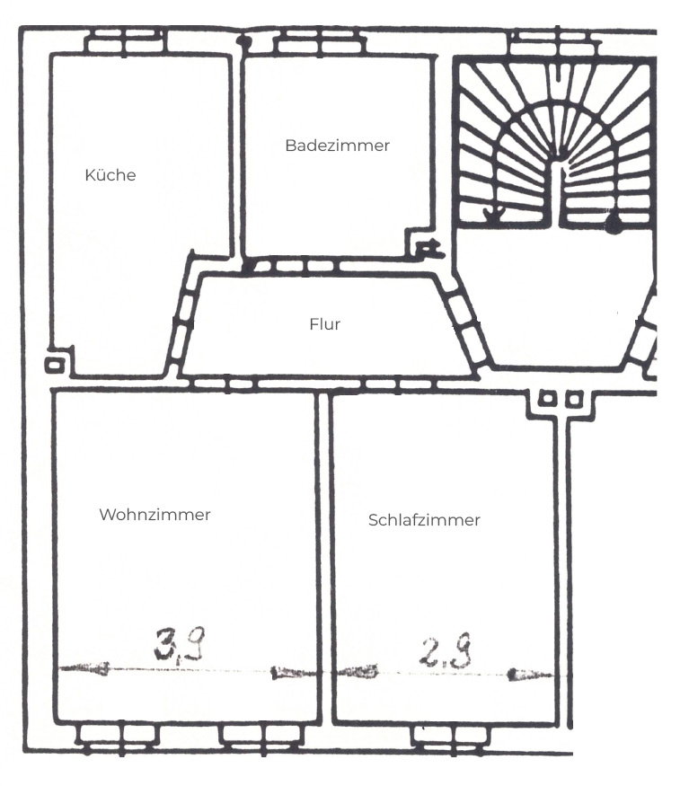 Grundriss Etagenwohnung Leipzig