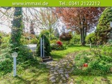 Garten-mit-Dusche-und-Poolansicht LEIPZIG GROSSZSCHOCHER + WOCHENENDGRUNDST�CK MIT BUNGALOW + DIREKT AM WASSER