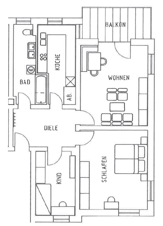 Grundriss Etagenwohnung Leipzig-Gohlis