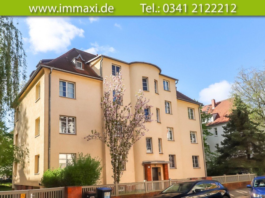 Hausansicht-Stra�enseite-(2) Etagenwohnung Leipzig-Gohlis